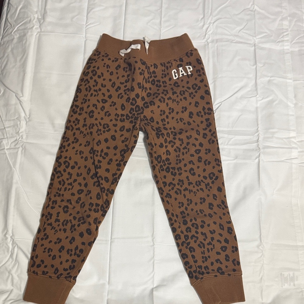 GAP Kids Tan Leopard Print Sweatpants